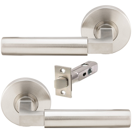 INOX RA221 Aurora w/MicroArmor Tubular Passage, 2-3/4" Backset, Satin S/S RA221L471-32D-AM